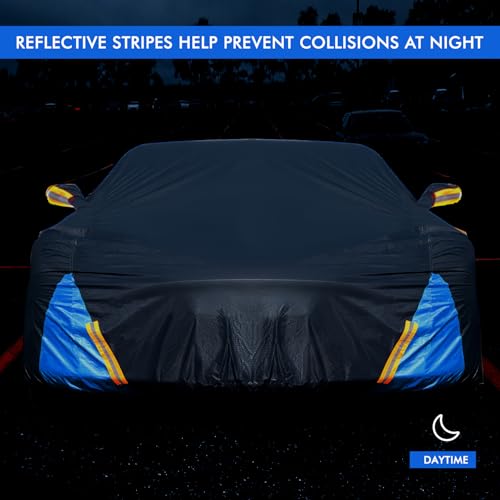 Car Cover Waterproof All Weather, 6 Layers Outdoor Full Exterior Cover Rain Sun UV Snowproof Protection with Zipper Cotton, Mirror Pocket for Mazda MX-5 - style: Mazda MX-5