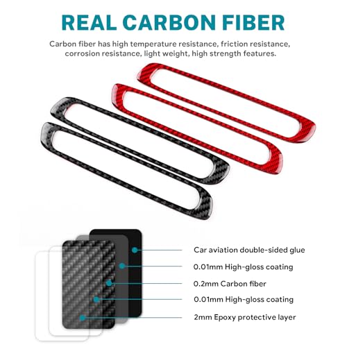 AIRSPEED Carbon Fiber for Mazda 3 Axela 2019-2025 Center Console A-Pillar Air Vent Frame Cover Interior Trim Accessory, Black - color: A-pillar Air Vent Frame
