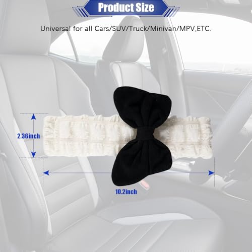 JDDRY 2PC Car Seat Belt Covers Pads,Seat Strap Pads,Auto Seat Belt Pad,Fit for Most Vehicles,Car Interior Accessories(Bowknot-Black) - color: Bowknot-Black