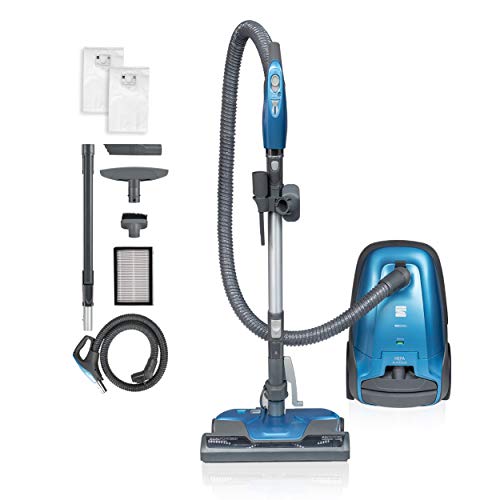 Kenmore BC3005 Pet Friendly Lightweight Bagged Canister Vacuum Cleaner with Extended Telescoping Wand, HEPA, 2 Motors, Retractable Cord, and 4 Cleaning Tools, Blue - color: Blue