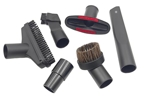 TITISKIN 32mm (1-1/4 inch) &35mm (1-3/8 inch) Vacuum Attachments-Vacuum Cleaner Accessories Brush Kit Fits Vacuum Cleaner (6pcs)