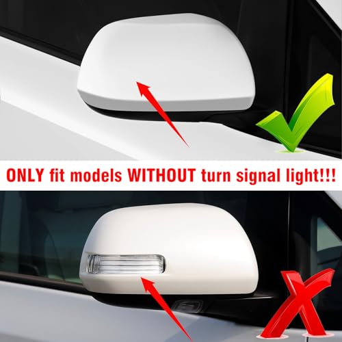 Moonlinks Compatible with Toyota Sienna 2012 2013 2014 2015 2016 2017 2018 2019 2020 Right Passenger Side Mirror Cover Replacement, White Right Side Clip-on Mirror Cap Replaces for 87915-08021-A0 - color: Right White