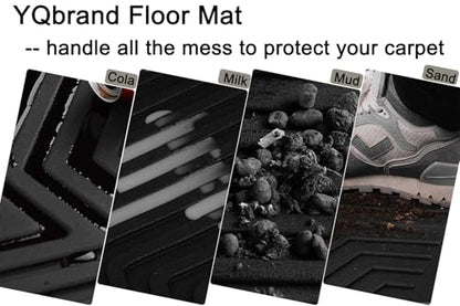 RAV4 Floor Mat - All Weather Waterproof Durable Anti-Slip Odorless TPE Front and Rear Row Set Custom-Fit High-Edge Floor Liner Compatible with 2019-2025 Toyota RAV4 5-Seat - size: for Toyota RAV4 5-Seat 2019-2025