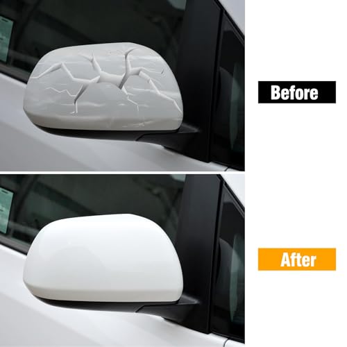 Moonlinks 1Pair Compatible with 2012 2013 2014 2015 2016 2017 2018 2019 2020 Toyota Sienna Mirror Cover Replacement, White Left Driver Side&Right Passenger Side Door Rearview Side Clip-on Mirror Cap - color: Pair White