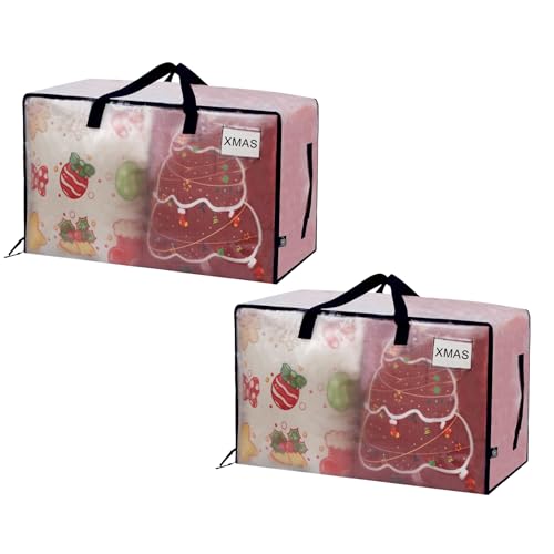 VENO 2 Pack Clear Extra Large Moving Bags & Storage Totes, Heavy Duty Organizer with Reinforced Handles & Strong Zippers for Clothes, College Dorm Essentials, Moving Supplies - color: Clear, size: 2 Pack