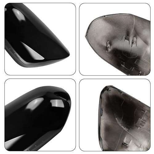 Right Passenger Side Car Mirror Cap Cover Compatible with Toyota Prius 2016 2017 2018 2019 2020 2021, Direct Replacement, 87915-47070, Black - color: black, size: Right