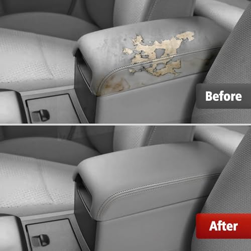 KBH Center Console Armrest Cover Replacement for Toyota Camry 2012 2013 2014 2015 2016 2017, Vinyl Leather, Car Arm Rest Replace Skin Upholstery, Ash Gray (Leather Part Only) - color: Ash Gray, size: Camry 2012-2017