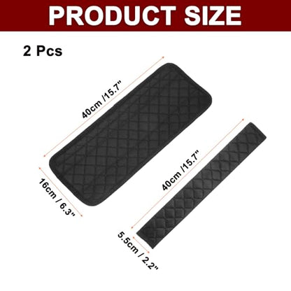 HARFINGTON 2pcs Shoulder Strap Cushions 15.7 Inch Car Seat Belt Pads Cover Auto Seatbelt Strap Shoulder Pad Automotive Seat Belt Cushion Pad for Auto SUV Truck, Black - color: Black, size: 15.7 Inch