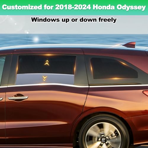 Car Window Shades for 2018-2024 Odyssey, 4PCS Rear Side & Quarter Window Sun Shades, Magnetic Breathable Mesh Privacy Covers, UV Protection & Heat Insulation for Baby, Travel & Camping - size: Odyssey(2018-2024)R-4PCS