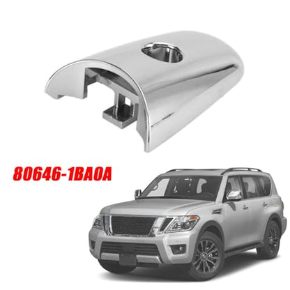 Front Car Exterior Door Handle Cover with Keyhole Outside Door Handle Escutcheon for Nissan Armada 2017-2020 Infiniti QX60