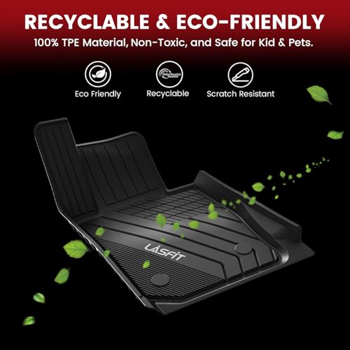 LASFIT Floor Mats Fit for BMW X5 New 2019-2025 2026 All Weather Floor Liners Custom Fit TPE Mat Front & Rear Rows Car Mat Full Set for 50i M50i M 45e 50e 40i M60i(Only for 5 Passengers), Black - size: 3) X5 2019-2026 | Floor Mats