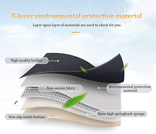 Custom Making Car Floor Mats for 90% Car Model Luxury Leather All Weather Waterproof Anti-Skid Full Coverage Liners (Black and Wine red) - color: black and wine red