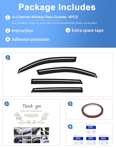 Extra-Thick Window Rain Guards Fit for 2020 2021 2022 2023 2024 2025 Subaru Outback Window Deflectors Window Vent Visors Shades - size: Fit for 2020-2025 Subaru Outback