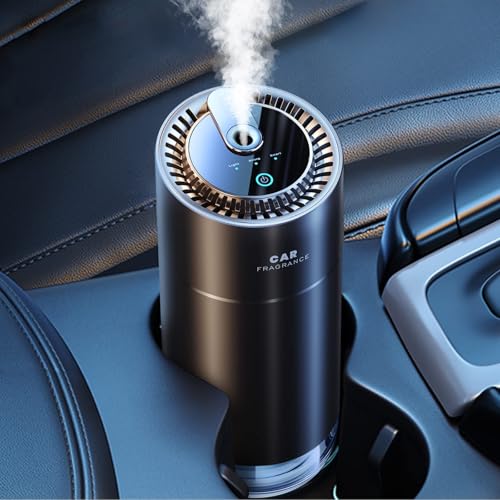 Ceeniu Smart Car Air Fresheners, New Smell Experience By Ultrasonic mist, Auto On/Off, Natural Fragrance Lasts for 4 Months, Adjustable, Built-in Battery Car freshener - style: New Car Smell