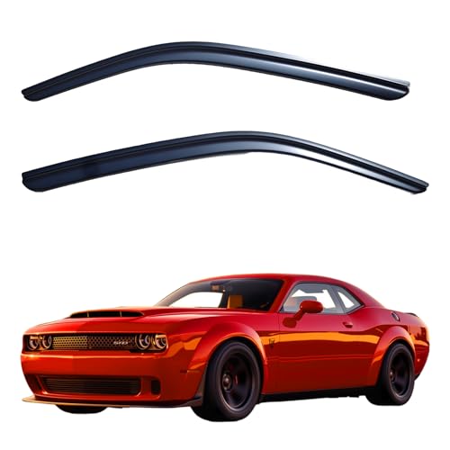Window Visors Rain Guards Compatible with Dodge Challenger 2008-2023, Out-Channel Side Window Wind Deflectors Vent Shades Accessories, Dark Smoke, 2014 2015 2016 2017 2018 2019 2020 2021 2022 - size: 2008-2023 Dodge Challenger