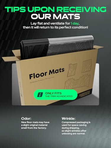 YHTAUTO Floor Mats Fit 2019-2025 Lexus ES350/ES300h, TPE All Weather Car Mats Waterproof Anti-Slip Odorless Floor Liner, Interior Car Accessories Front & 2nd Row Liner - size: For 2019-2025 ES