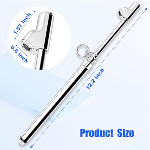 10-Pack Dual Head Tire Pressure Gauge – Heavy Duty 10-150 PSI Air Pressure Gauge with Stainless Steel Body, Metal Nozzle & Durable Plated Brass – for Cars, Trucks, Bikes, RVs & Vehicles - color: Silver, size: 10P