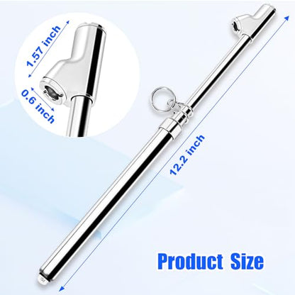 10-Pack Dual Head Tire Pressure Gauge – Heavy Duty 10-150 PSI Air Pressure Gauge with Stainless Steel Body, Metal Nozzle & Durable Plated Brass – for Cars, Trucks, Bikes, RVs & Vehicles - color: Silver, size: 10P