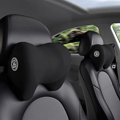 Super Cozy Car Headrest Pillow, 100% Memory Foam Car Neck Pillow with Adjustable Strap & Breathable Removable Cover, Ergonomic Design - Travel Pillow Car Pillow for Neck/Back Pain Relief(Black, 1PC) - color: Pack of 1/Black/Super Cozy