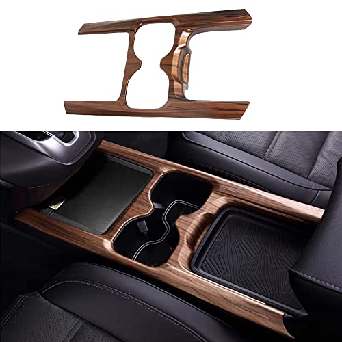 for CRV 2017-2020 ABS Peach Wood Grain Center Consoles Cup Holder Panel Cover Trim Sticker Interior Decoration Mouldings Accessories for Honda CR-V CRV 2017 2018 2019 2020 - color: Center Consoles Cup Holder Panel 2