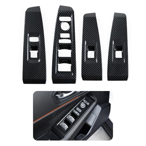 Car Window Lift Switch Control Cover Decals for Honda Accord 2023 2024 2025 10th Gen Accessories ABS Carbon Fiber Interior Stickers - color: Window Lift Switch