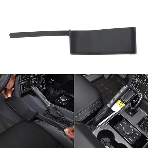 Gear Shift Side Storage Box for INEOS Grenadier 2020-2026 Accessories, Central Console Handbrake Side Storage Box Organizer Tray, Insert Gear Shifter Storage Container, Silicone (Black) - color: Black