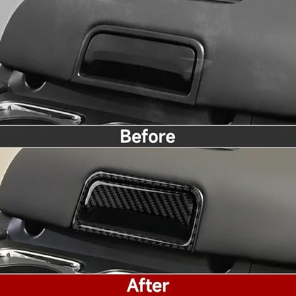 Car Armrest Box Switch Sticker Carbon Fiber Decal Cover Interior Trim for Chevrolet Silverado/GMC Sierra 1500 2500HD 3500HD 2014-2018 Accessories - color: Armrest Box Switch