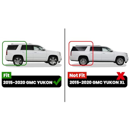 LASFIT Floor Mats & Cargo Liner 2015-2020 & Only 7/8 Seats (Not for 9 Seats) for Chevrolet Chevy Tahoe/GMC Yukon(Only Yukon, Not Fit Yukon XL), All Weather TPE Custom Fit Car Floor Liners - size: Floor Mats for Tahoe/Yukon/Escalade 2015-2020