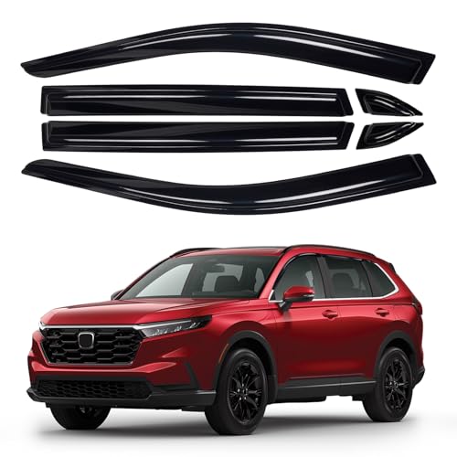 Canvcle Window Visors Rain Guards for 2019-2025 Toyota RAV4 Accessories, Outside-Mount Tape-On Side Window Wind Deflectors Vent Visors Shades Rainproof 6PCS - size: Toyota RAV4 2019-2025