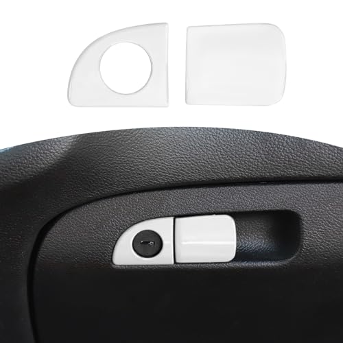 RT-TCZ for Challenger Glove Box Latch Handle Trim Cover White for Dodge Charger 2010 Up for Challenger 2015 Up for Chrysler 300C 2011 Up White Interior Accessories 2pcs - color: White