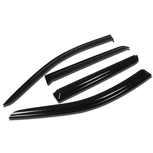 Auto Dynasty 4Pcs Tape-On Window Visor Rain Guard Compatible with 2009-2013 Dodge Journey, Rain Shields Vent Shade Wind Deflector, Acrylic - size: 09-13 Dodge Journey