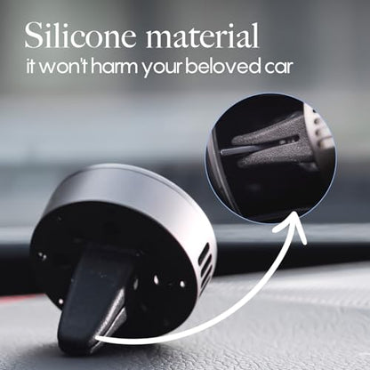 Car Air Freshener Vent Clip, 5 Pack Refills, Essential Oil Car Diffuser (1 Metal Clip + 5 Fragrance Pads), Long Lasting 80 Days, Easy to Clip on Vent,Sweet Vanilla - color: white