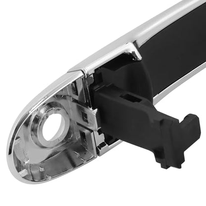 Auto Dynasty Factory Style Front Exterior Car Door Handle Cover with Keyhole and Smart Entry Compatible with Nissan Cube Juke Versa 2009-2019, Driver Left Side, Chrome Black