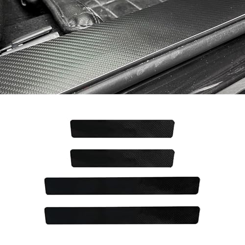 Car Door Sill Protector Rear Bumper Protector for Cars Carbon Fiber Wrap Anti-Scratch Car Door Step Automotive Entry Guard Bumper Guards Decoration Sticker Universal Car Accessories(4PCS) - size: 4PCS