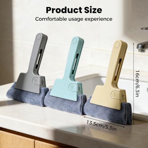Magic Window Track Cleaner, Window Groove & Track Cleaning Brush Tools Set for Window Lides Gaps Tile Lines Shutter Car Vents (Blue) - color: Blue
