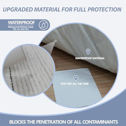 Dog Car Seat Waterproof Bed Cover Non-Slip Car Back Seat Soft and Comfortabl Pet Bed Mat Car Blanket for Travel Backseat Extender Seat Covers Dog Bed for Cars Trucks and SUVs (White Cover 23.6” x 51”) - color: Waterproof White Cover