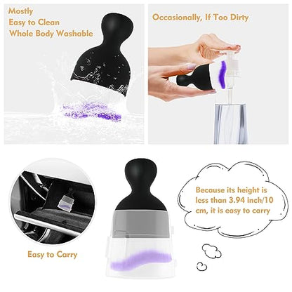 Car Interior Cleaning Brush Car Duster Interior with Ultra Soft Bristles Auto Detailing Brushes Dusting Car Accessories for Dashboard, AC Vents, Leather, Scratch-Free (2Pack_Purple) - size: 2Pack_Purple