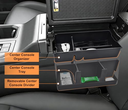 GZSH 3PCS Center Console Organizer for Toyota RAV4 2026+ Accessories (LE/SE/XLE/Woodland/XSE) Center Console Organizer Center Console Pad and Removable Center Console Divider for Toyota RAV4 2026+