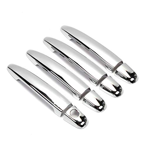 Dreamseek 8Pcs 4 Door Handle Cover Compatible with Toyota Highlander 2008-2013, Camry 2007-2011, Avalon Sienna 4Runner Tacoma Lexus GX470 RX350 GS350 Exterior ABS Molding Trim (Chrome Plated) - size: Door Handle Cover