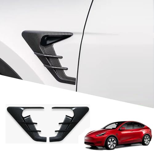 YHCDSEA for 2024 2025 2026 Tesla Model Y Juniper HW4.0 Side Camera Indicator Protection Cover Decoration Accessories fit for Tesla Model Y with HW4.0 (Glossy Carbon Fiber Pattern) - color: MY-Glossy Carbon Fiber Pattern