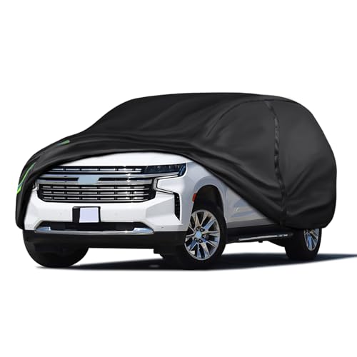 16-Layer 600D Heavy Duty Universal Full Car Cover for Outdoor & Indoor Use - All Weather Sun UV Rain Snow Dust Proof, Waterproof Scratch Resistant, Fits SUVs Body Length 191"-200"/15.9-16.6 ft - size: SUV-508