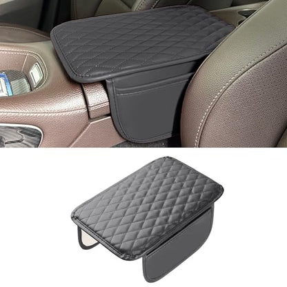 Upgraded Car Middle Center Console Cover with 2 Storage, Universal Microfiber Leather Car Armrest Cover Cushion Universal Vehicle Middle Console Cover, Most Vehicle, SUV, Truck (Gray) - color: Gray
