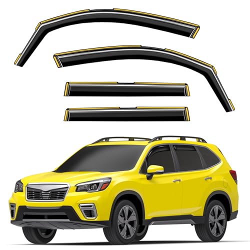 in-Channel Window Rain Guards Intended for Subaru Forester 2019-2024 Extra Durable Side Window Deflectors Rain Guard Window Visor Vent Visors Vent Shades Exterior Car Accessories - 4 pcs - size: Fit for 2019-2024 Subaru Forester