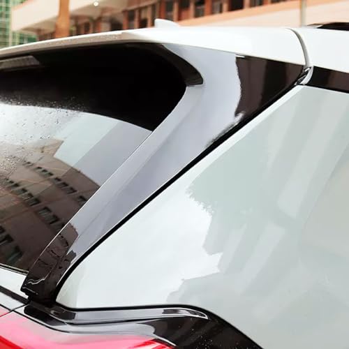Rear Window C Pillar Side Wing Triangle Cover Trim Compatible with Toyota RAV4 2025 2024 2023 2022-2019 Exterior Car Accessories ABS 2PCS(Glossy Black Style) - color: Glossy Black Style