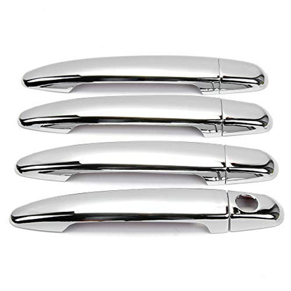 Dreamseek 8Pcs 4 Door Handle Cover Compatible with Toyota Highlander 2008-2013, Camry 2007-2011, Avalon Sienna 4Runner Tacoma Lexus GX470 RX350 GS350 Exterior ABS Molding Trim (Chrome Plated) - size: Door Handle Cover