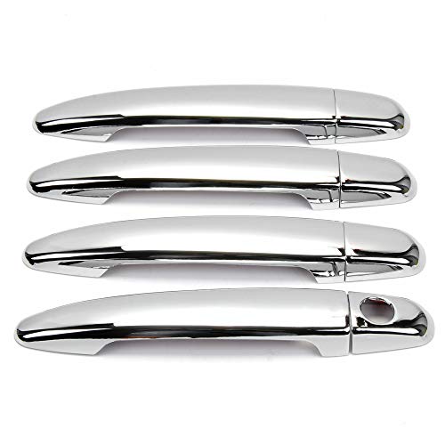 Dreamseek 8Pcs 4 Door Handle Cover Compatible with Toyota Highlander 2008-2013, Camry 2007-2011, Avalon Sienna 4Runner Tacoma Lexus GX470 RX350 GS350 Exterior ABS Molding Trim (Chrome Plated) - size: Door Handle Cover