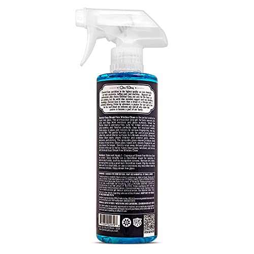 Chemical Guys Streak Free Glass and Window Cleaner - Works on Glass, Windows, Mirrors, and Screens, Ammonia-Free and Safe on Tinted Windows, for Cars, Trucks, SUVs, and Home Use - 16 oz - style: 16 oz (Pack of 1)