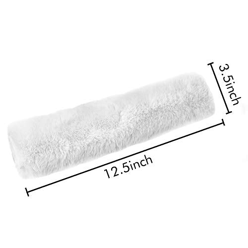 GAMPRO Car Seat Belt Pad Cover, 2-Pack Soft Car Safety Seat Belt Strap Shoulder Pad for Adults and Children, Suitable for Car Seat Belt, Backpack, Shoulder Bag (white) - color: white