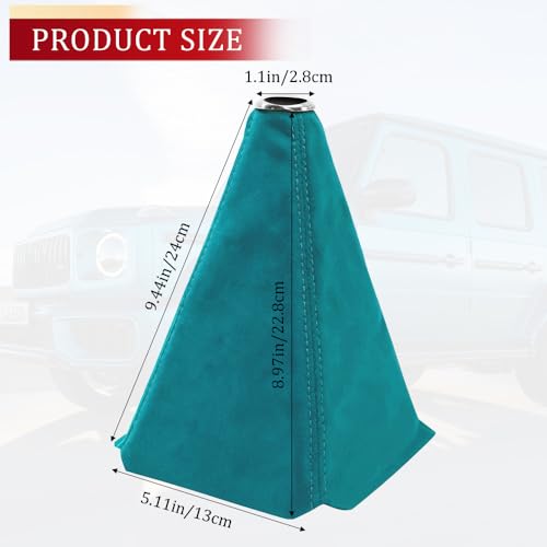 Car Shift Boot Cover, Stick Shift Cover, Suede Leather Manual Automatic Car Shifter Lever Knob Dust Protector, Dustproof Gear Shift Protection Sleeve Gaiter for Sedan Truck (Light Blue) - color: Light Blue