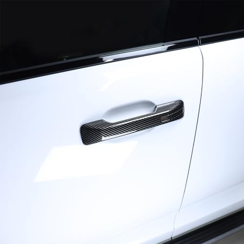 Compatible with Hyundai Palisade 2026 Accessories Button Style Exterior Door Handles Covers (Carbon Fiber Pattern) - color: Carbon Fiber Pattern